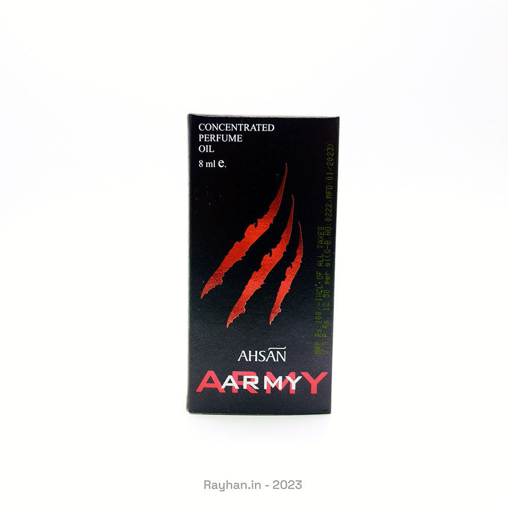 Army Attar - 8ml Roll On - Free from Alcohol