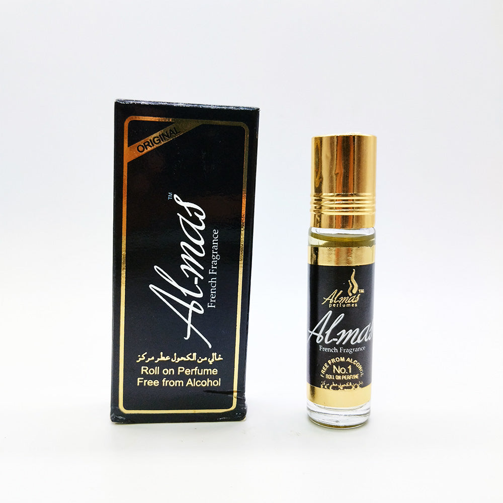 Al Mas Attar Almas Black Attar 8ml Roll On Free From Alcohol