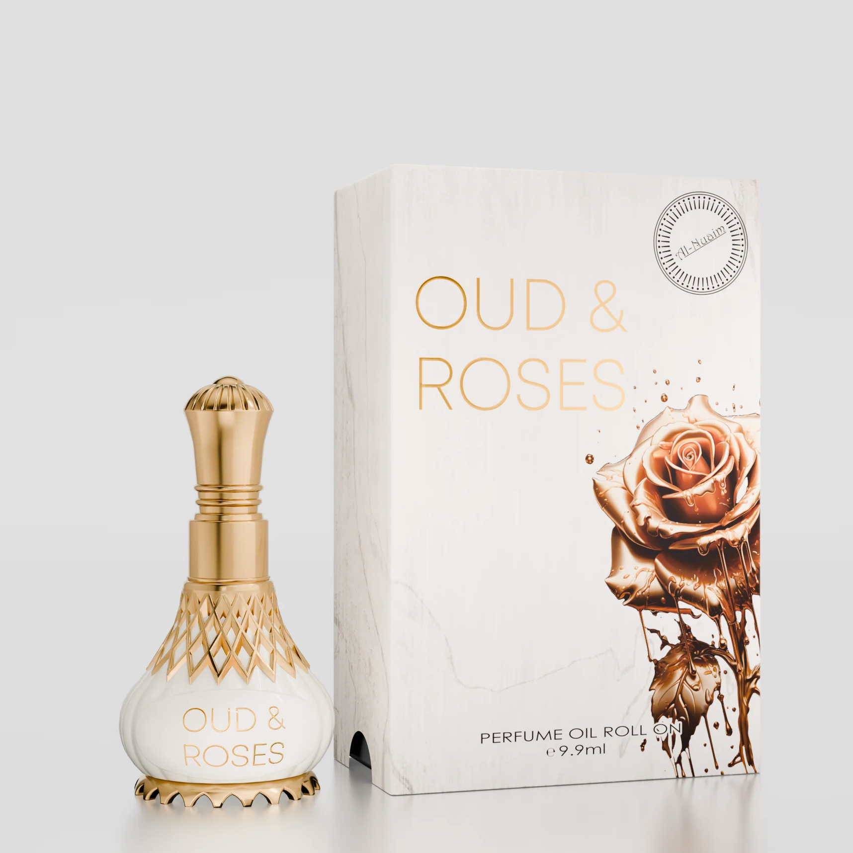 Oud & Roses Attar - 9.9ml Roll On - Free from Alcohol