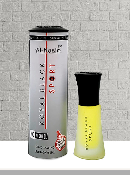 Al-Nuaim Royal Black Sport Attar 6ml Roll On Exclusive Series