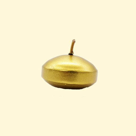 Unscented Gold color floater candle image 1