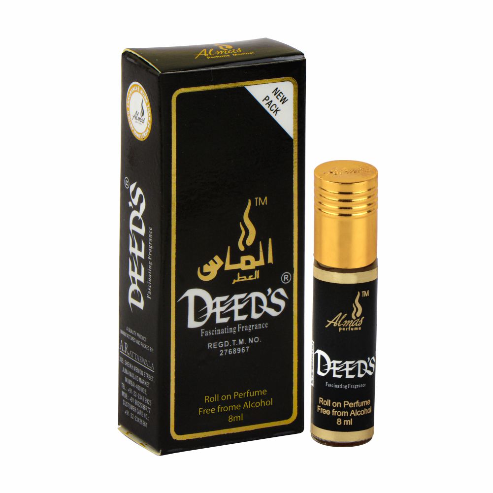 Deeds Black Attar - 8ml Roll On - Concentrated Perfume Oil