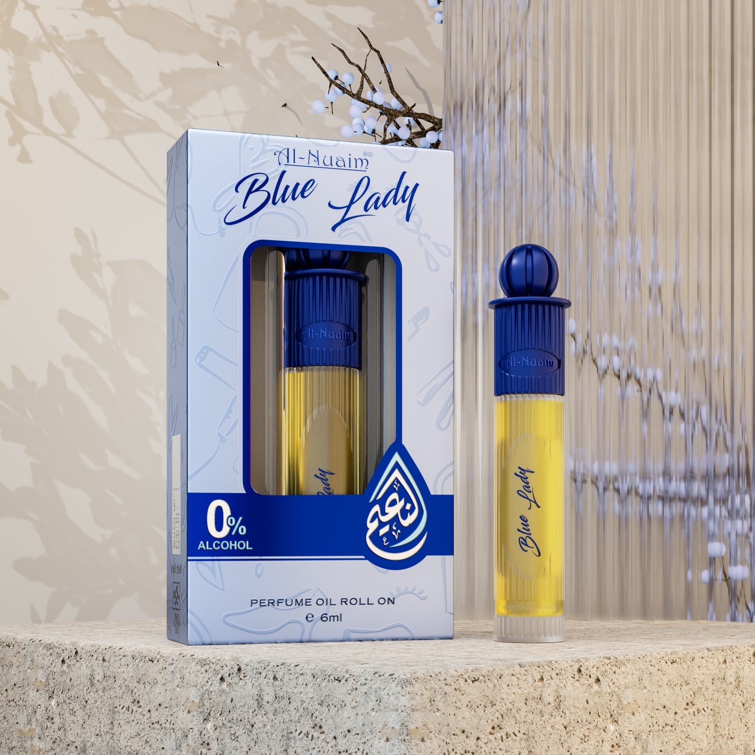 Blue Lady Attar - 6ml Roll On - Free from Alcohol