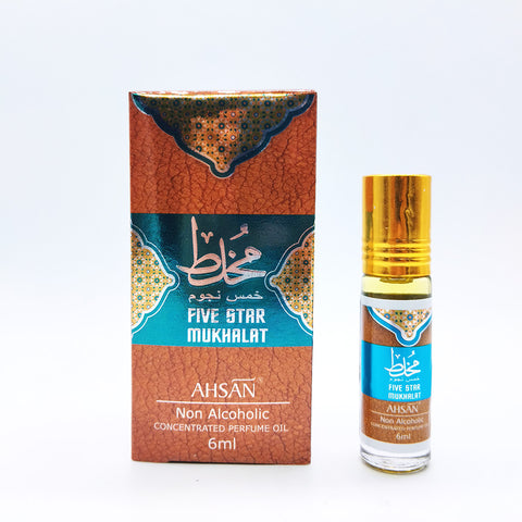 Five Star Mukhalat Attar - 6ml Roll On - Free from Alcohol