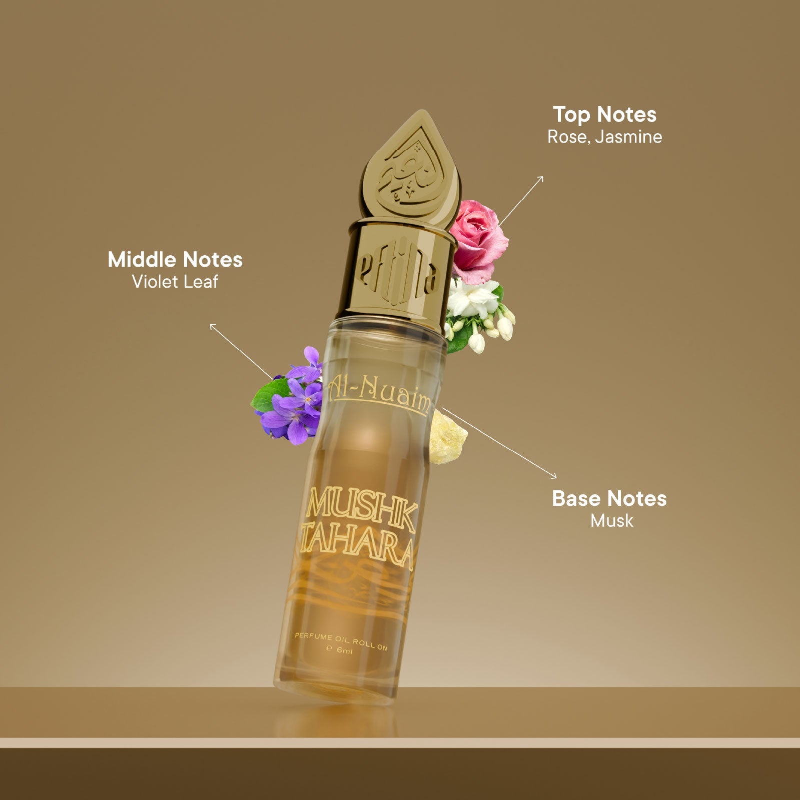 Mushk Tahara Attar - 6ml Roll On - Free from Alcohol