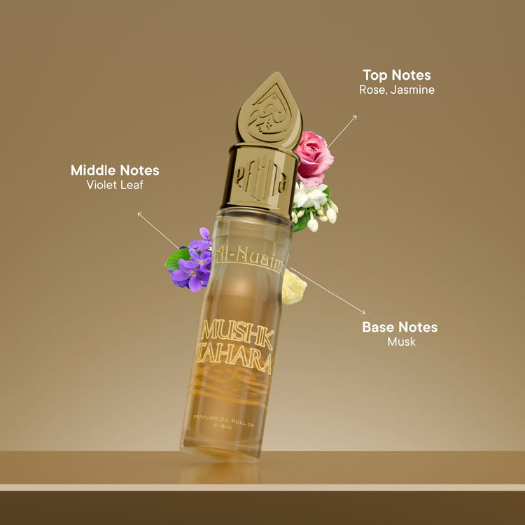 Mushk Tahara Attar - 6ml Roll On - Free from Alcohol