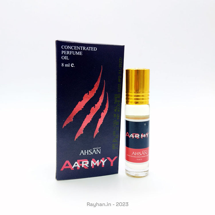 Army Attar - 8ml Roll On - Free from Alcohol