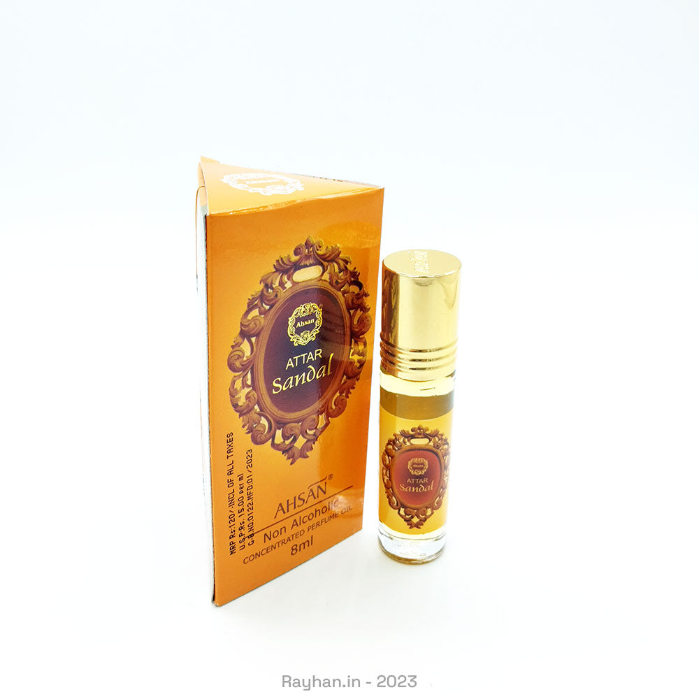 Ahsan Sandal Attar 8ml Roll On Concentrated Perfume Oil – Rayhan