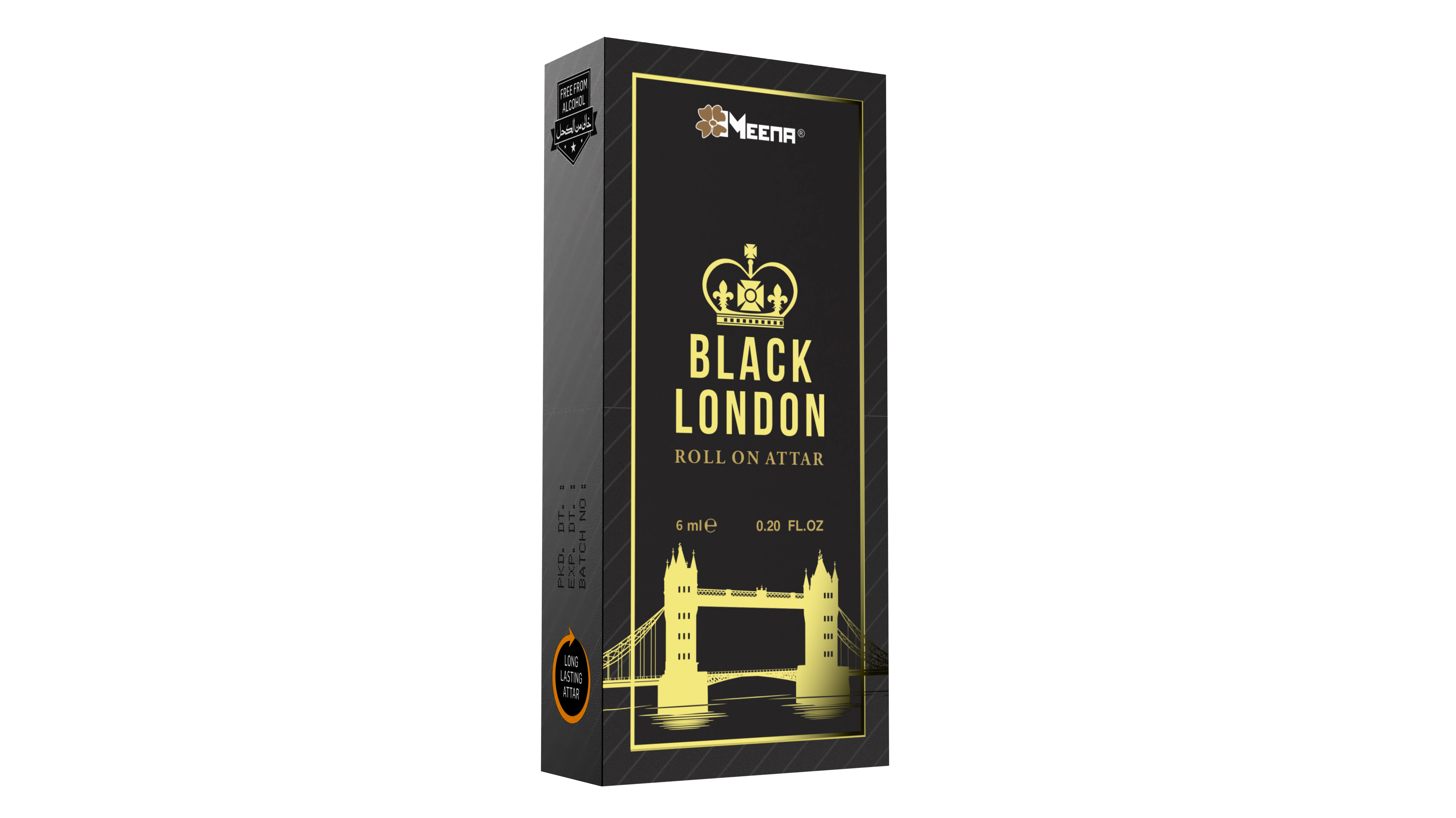 Black London Attar - 6ml Roll On CPO - Free from Alcohol