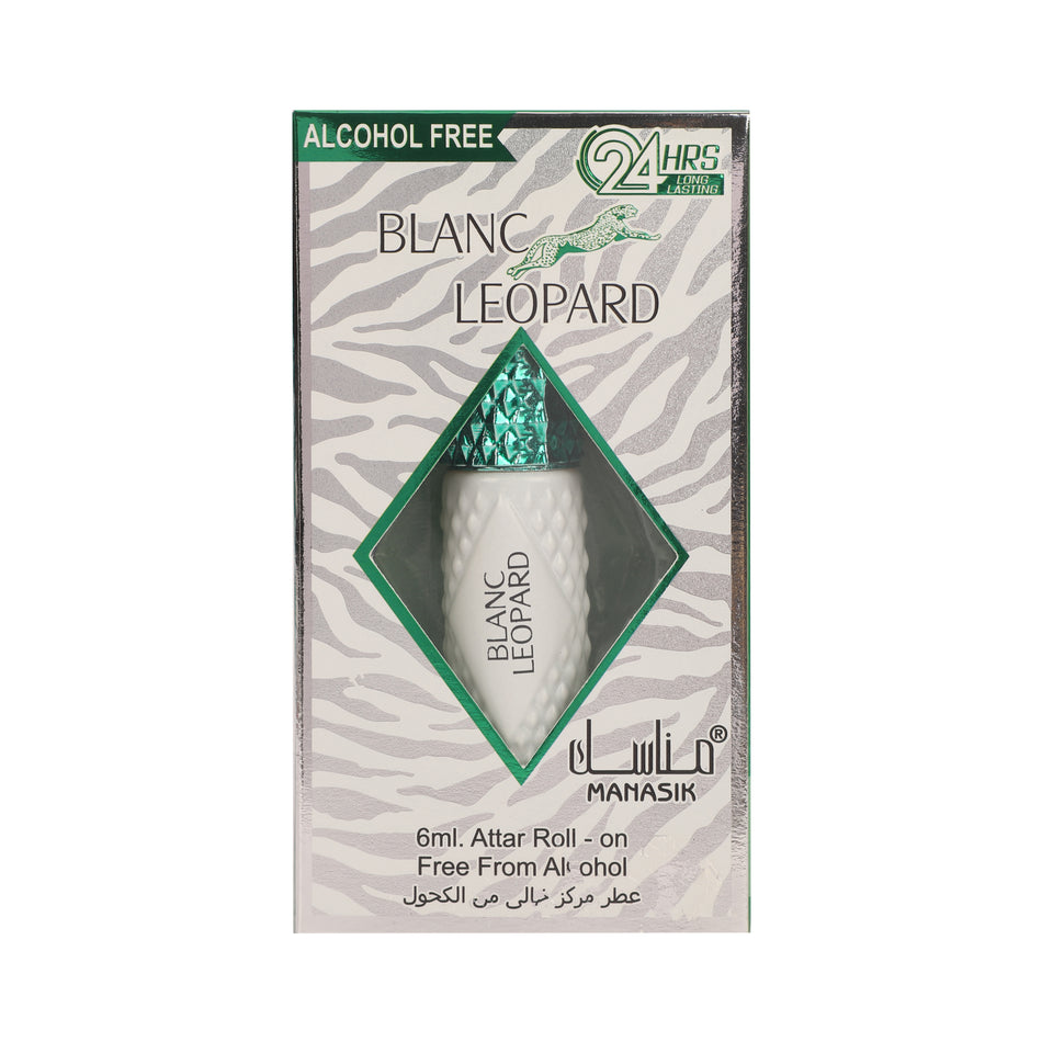 Blanc Leopard Attar for Men - 6ml Roll On - Free from Alcohol