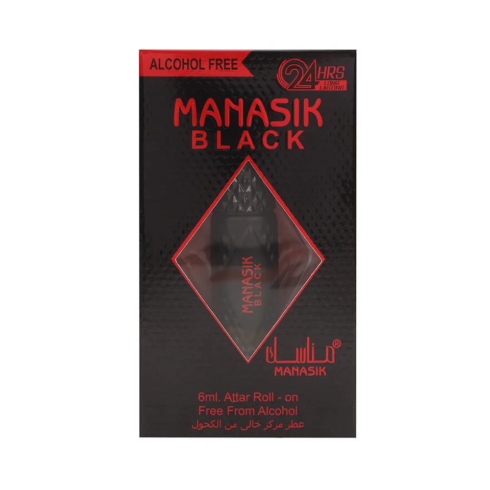 Manasik Black Attar - 6ml Roll On - Free from Alcohol