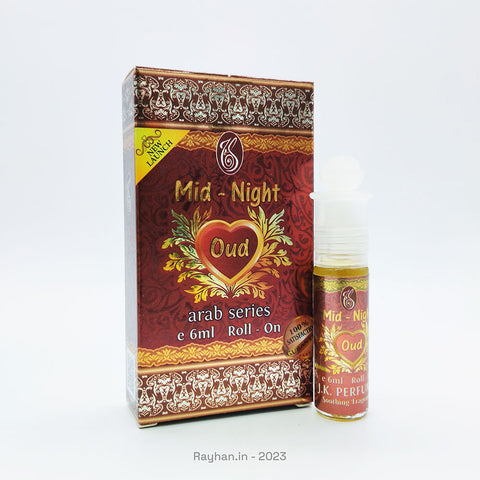 Mid-Night Oud Attar - 6ml Roll On - Concentrated Perfume Oil