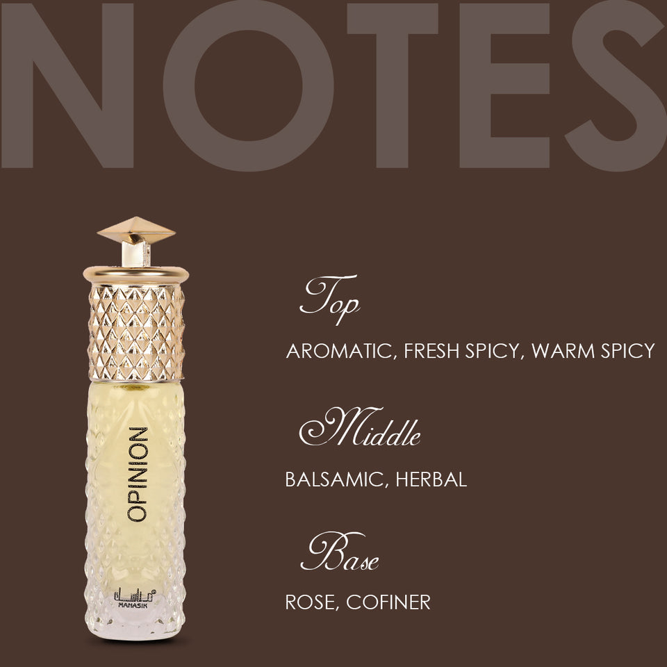 Opinion Attar for Men - 6ml Roll On - Free from Alcohol