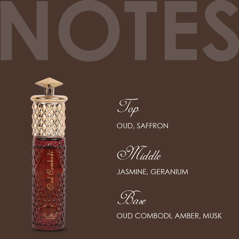 Oud Combodi Attar - 6ml Roll On - Free from Alcohol