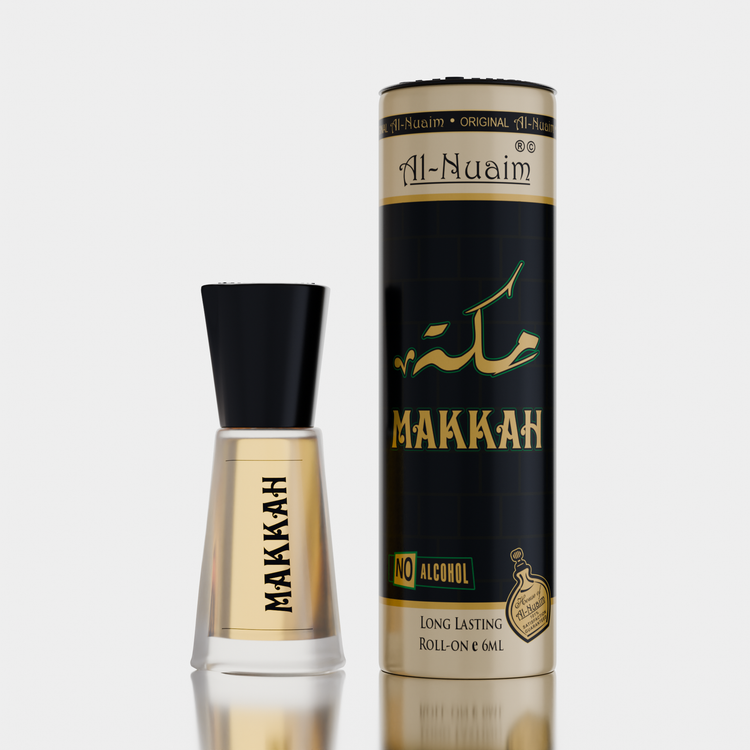 Al-Nuaim makkah attar and tin package on white background