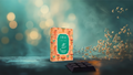 URAZ Bakhoor Majlis packaging with a blurred background of lights and flowers
