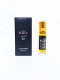 AHSAN Black Magnet attar bottle and packaging on a white background