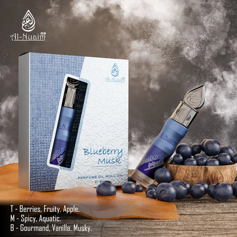 Blueberry Musk Attar - 6ml Roll On - Free from Alcohol