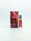 Perfume bottle and packaging with 'Elena' branding on a white background