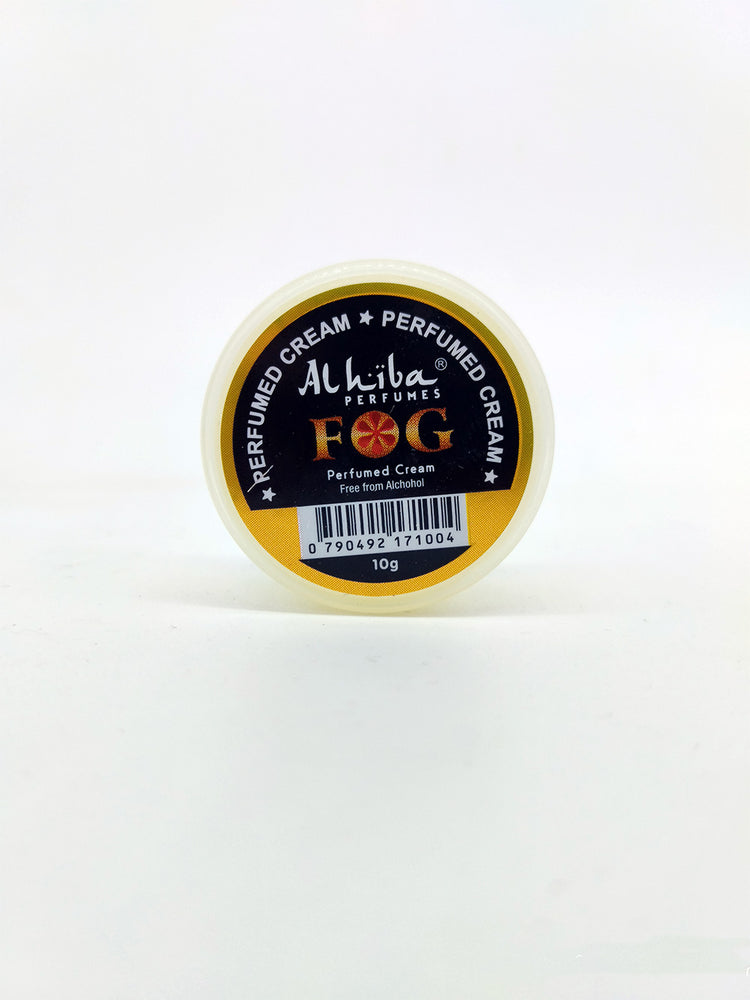 AlHiba Fog Perfumed Cream container with white background