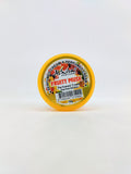 Small container of Fruity Musk perfume cream with a colorful label on a white background
