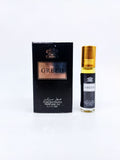greed attar bottle and packaging on white background