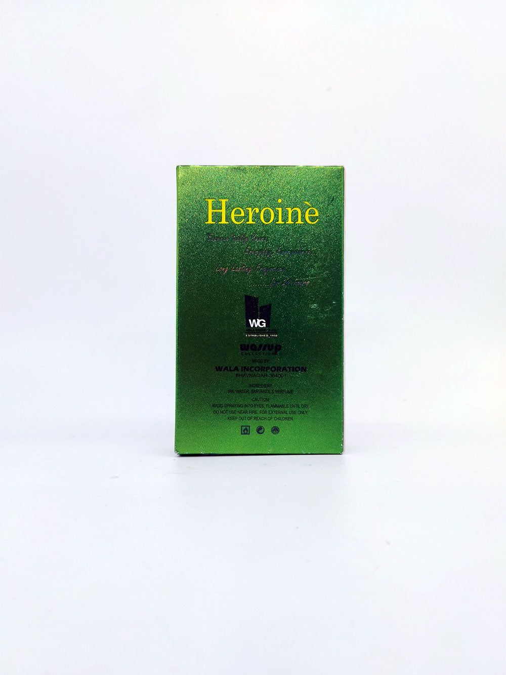Green box labeled 'Heroine' on a white background