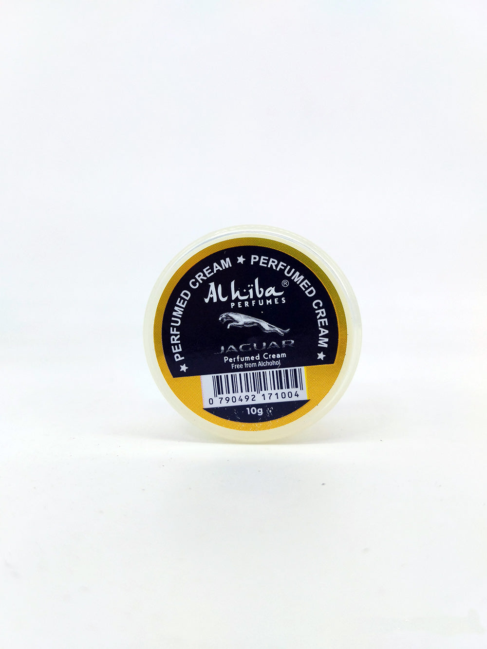 Jaguar Perfumed cream container with visible branding on a white background