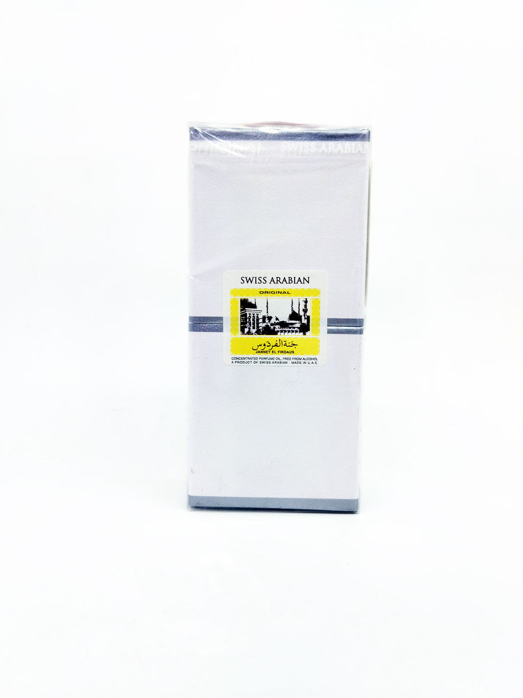 Swiss Arabian Jannet el Firdaus white package on a white background