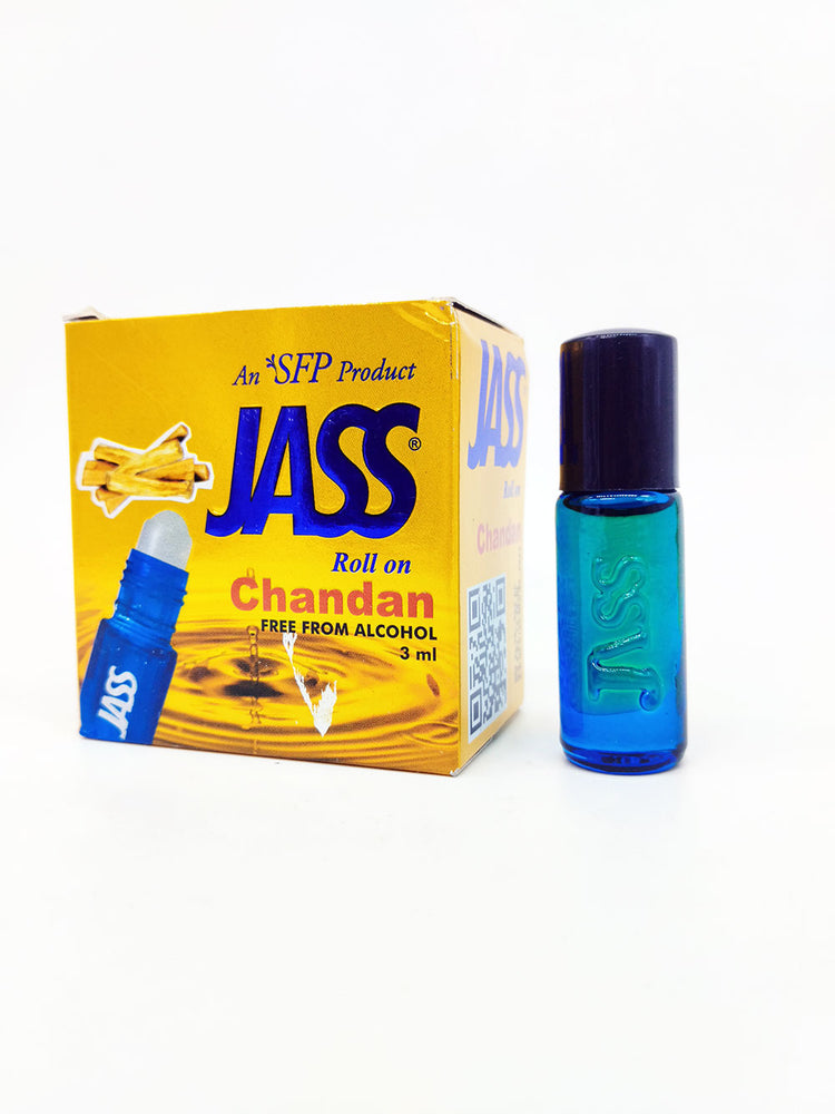 JASS Chandan roll-on bottle and packaging on a white background