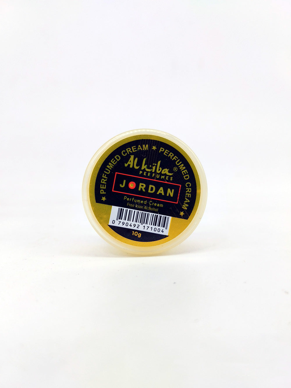 Jar of Al Hiba Jordan Perfumed Cream on a white background