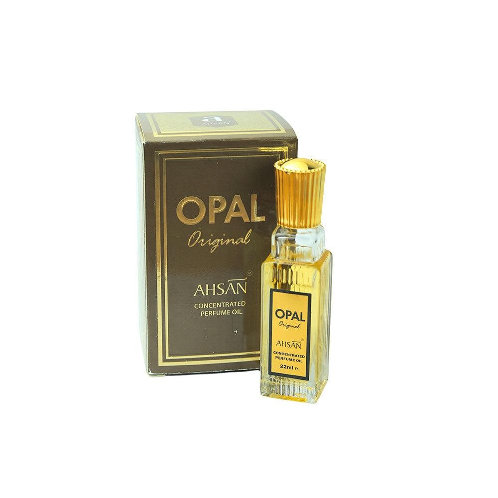 Opal Ahsan Attar bottle and packaging on a white background