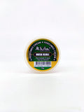 Alhiba Musk Riali perfumed cream container on a white background