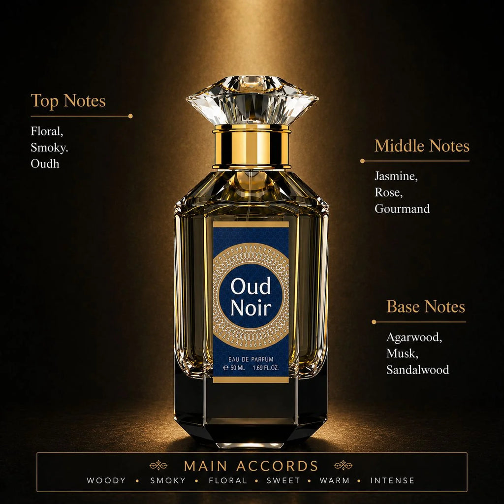 Oud Noir - Saffron & Sandalwood - Eau de Parfum - 50ml Spray