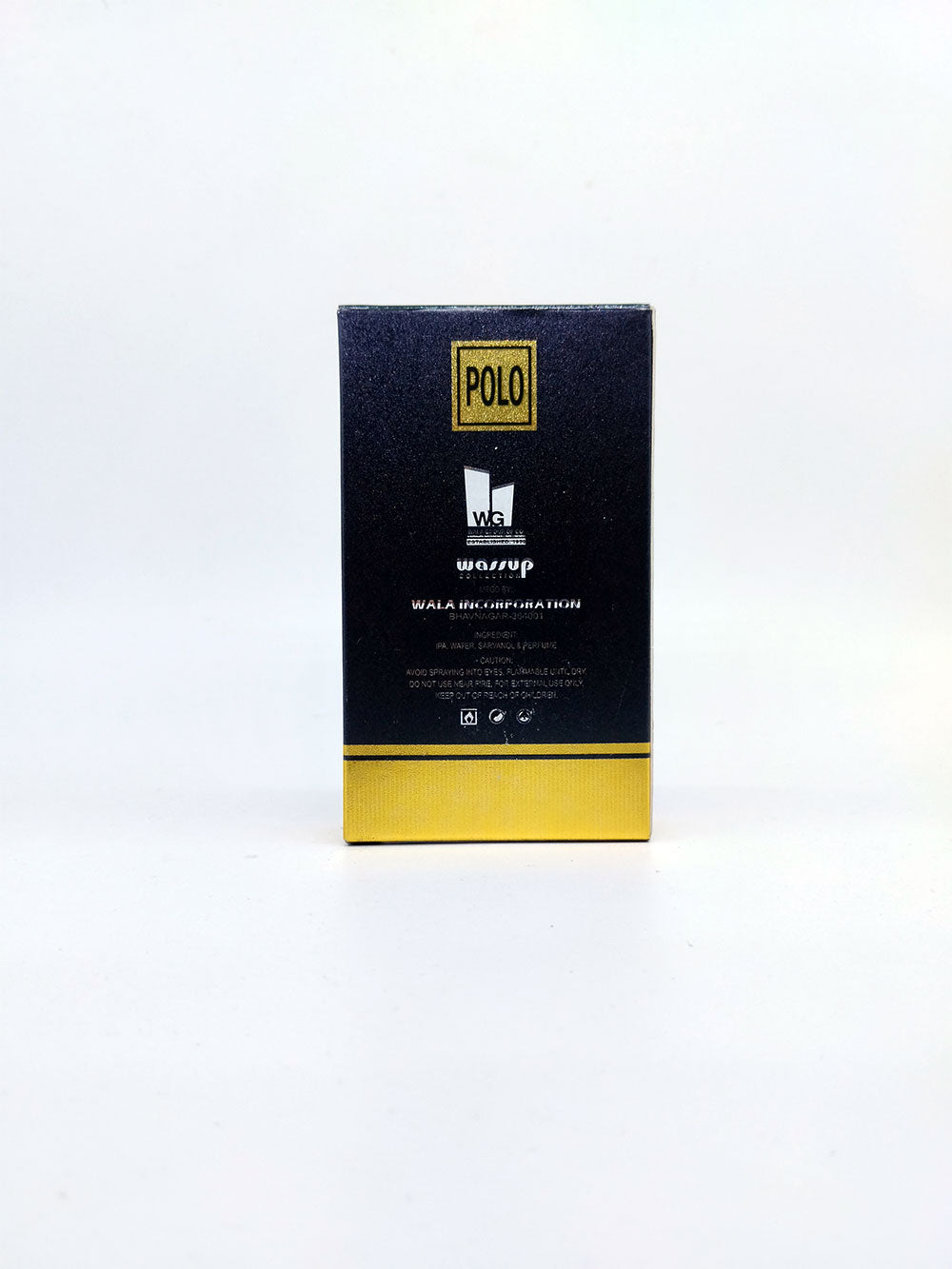 Polo perfume packaging on a white background