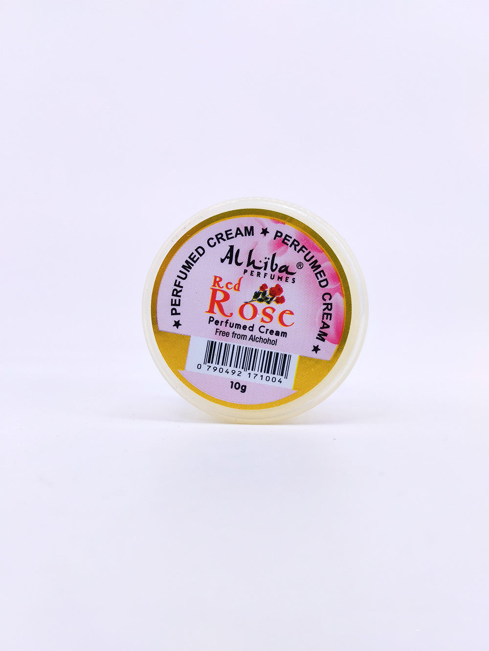 Small container of Alhiba Perfumes Red Rose Perfumed Cream on a white background