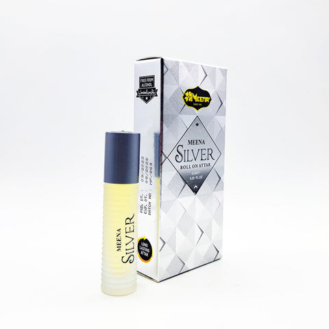 Meena Silver Attar - 6ml Roll On - Free From Alcohol