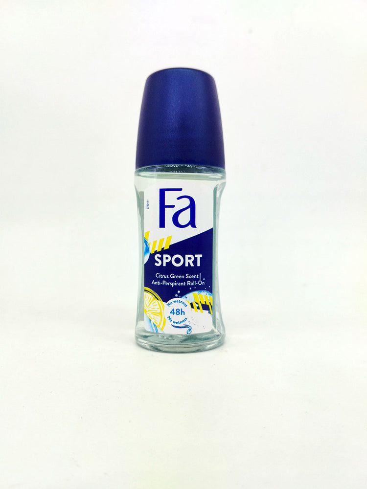 Fa Sport deodorant bottle on a white background
