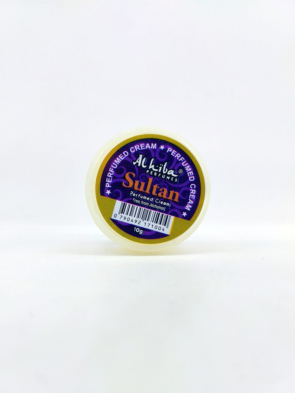 Small container of Al Hiba Sultan Perfumed Cream on a white background