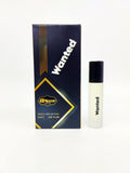 Wanted roll-on attar with packaging on a white background