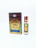 White Sandal attar bottle with packaging on a white background
