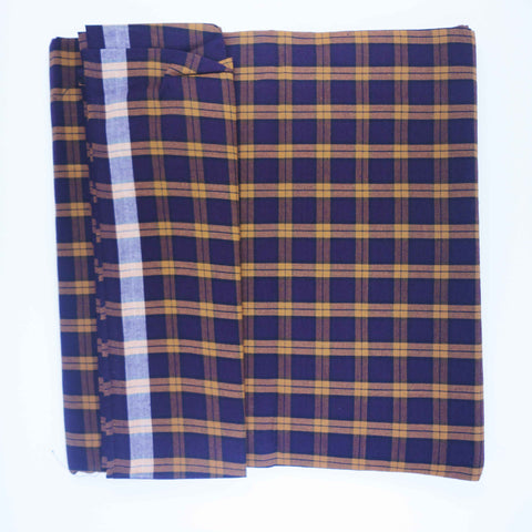 Nayak Diwali Special Dark Brown with Yellow Pattern lungi Design