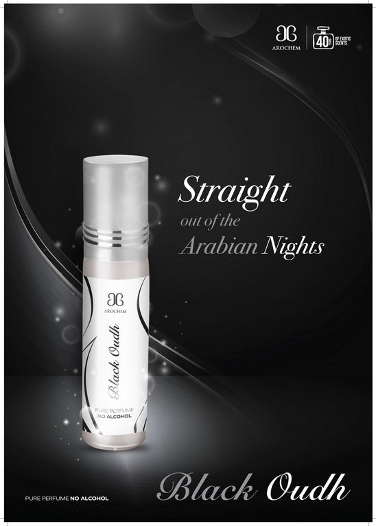 Black Oudh Arochem Attar Product Poster