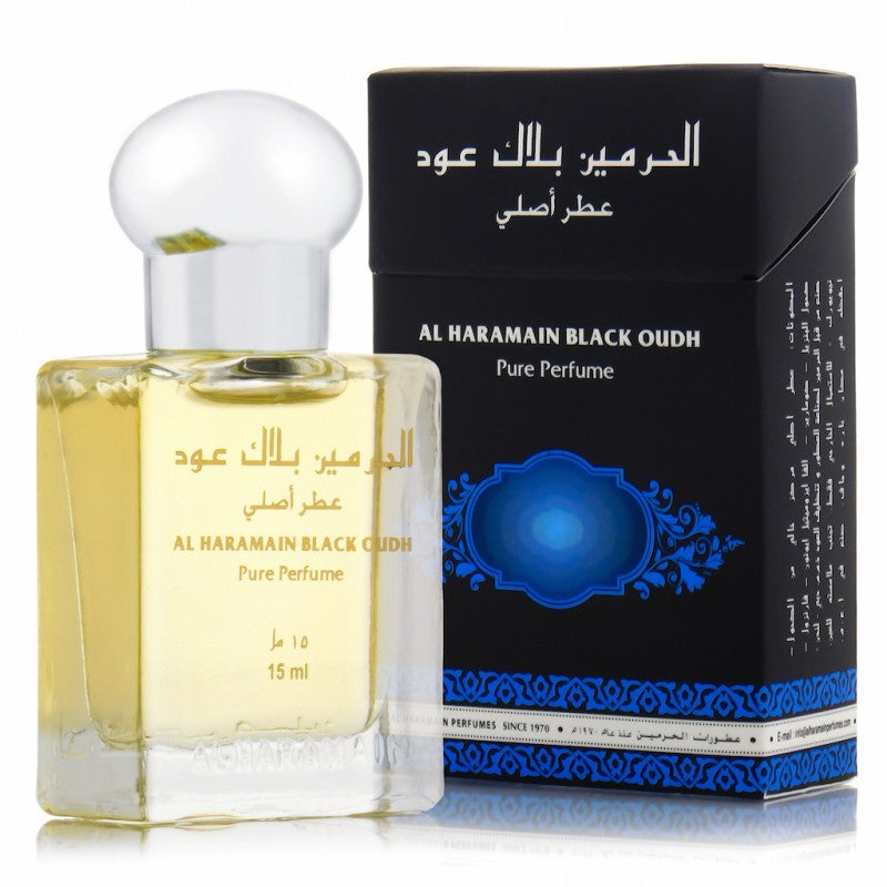Al Haramain Black Oudh Attar - 15ml Roll On - Pure Perfume Oil