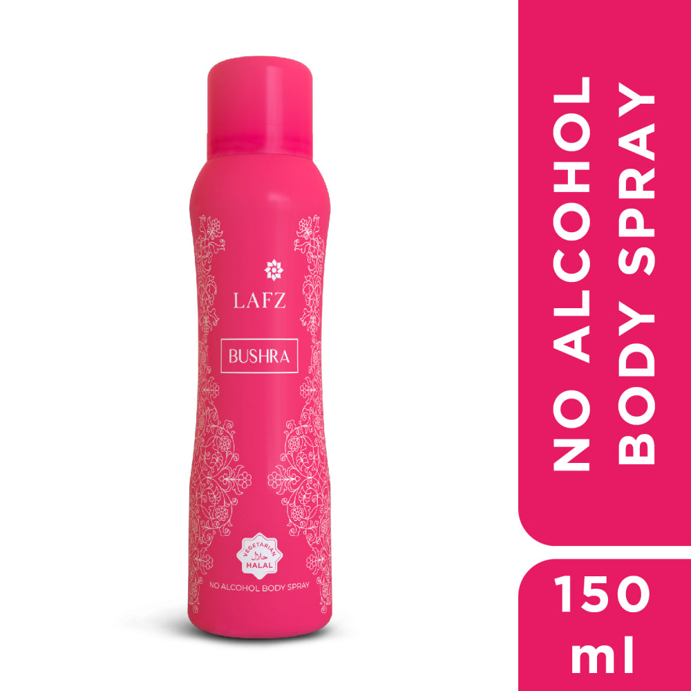 Bushra Body Spray (Women) Deodorant - 150ml - No Alcohol