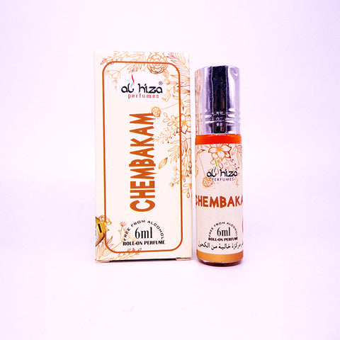 Al Hiza Chembakam Attar - 6ml Roll On with bottle