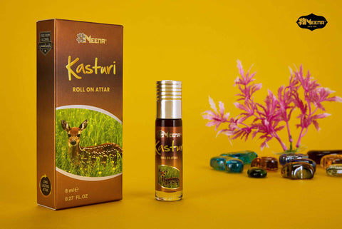 Kasturi Attar - 8ml Roll On - Concentrated Perfume Oil