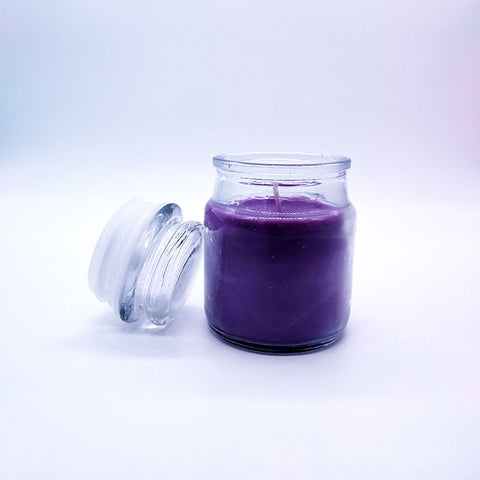 Lavender Scented Candle - Cookie glass jar image 2