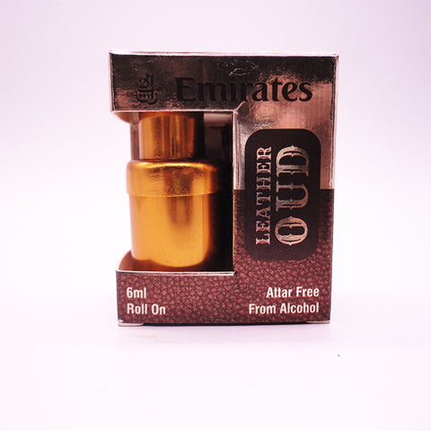 Emirates Leather oud Attar - 6ml Roll On box