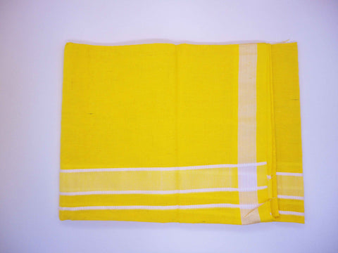 Yellow Colour Premam Style Dhothi by RGN Design